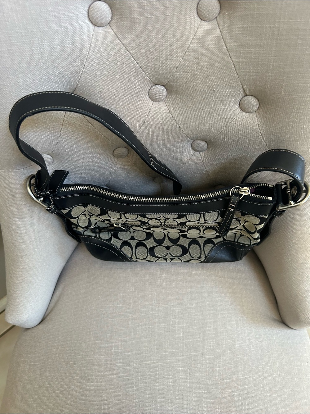 Coach Canvas Crossbody Bag in Black and gray - Picture 3 of 13